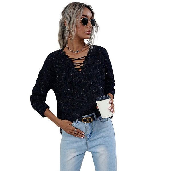 women's sweaters autumn winter long sleeve slim knitted sweater 2021 fashion broken edge v-neck elegant jumpers casual pullover, White;black
women's sweaters autumn winter long sleeve slim knitted sweater 2021 fashion broken edge v-neck elegant jumpers casual pullover, White;black