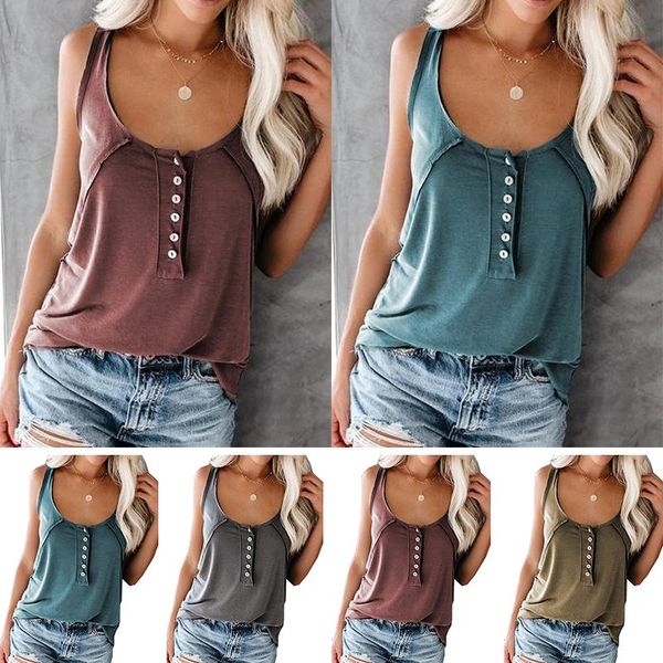 women's tanks & camis 2021 fashion womens solid color sleeveless casual vest t-shirt summer ladies tank button cotton pullover shir, White
women's tanks & camis 2021 fashion womens solid color sleeveless casual vest t-shirt summer ladies tank button cotton pullover shir, White