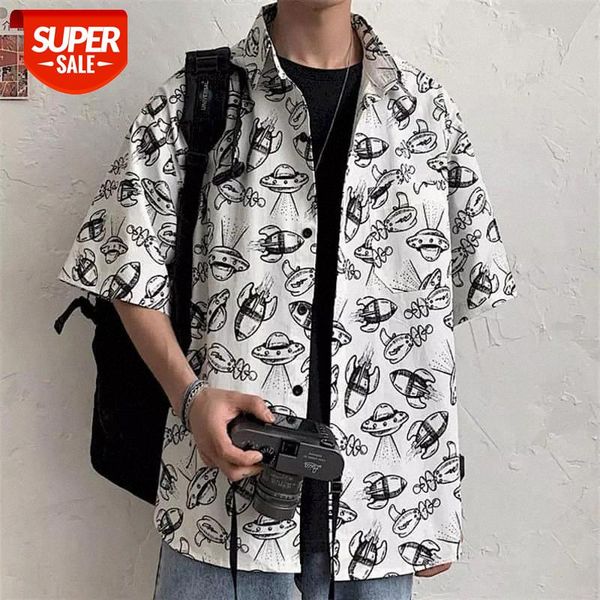 Printed Short-sleeved Shirt Women Blouses Men Korean Style Trendy Japanese Lazy Style Oversized Shirts Vintage Plus Size Punk #QV0x, White
Printed Short-sleeved Shirt Women Blouses Men Korean Style Trendy Japanese Lazy Style Oversized Shirts Vintage Plus Size Punk #QV0x, White