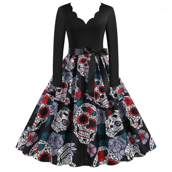 casual dresses long sleeve women's vintage halloween dress gothic clothes 1950s housewife evening party prom maxi women vestidos 2021, Black;gray
casual dresses long sleeve women's vintage halloween dress gothic clothes 1950s housewife evening party prom maxi women vestidos 2021, Black;gray