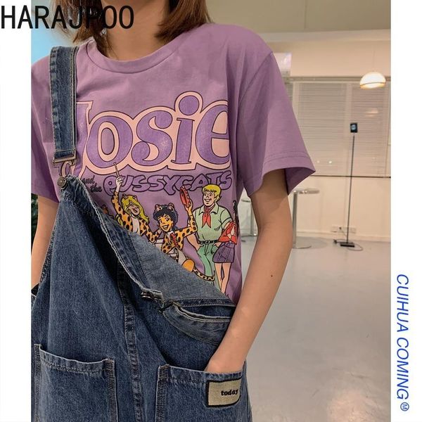 women's t-shirt harajpoo women 2021 summer korean hong kong style chic girly loose purple short-sleeved compassionate female tide, White
women's t-shirt harajpoo women 2021 summer korean hong kong style chic girly loose purple short-sleeved compassionate female tide, White
