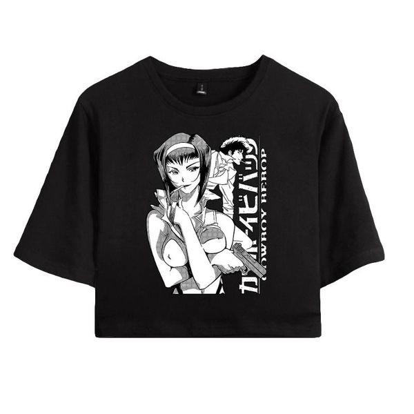 women's t-shirt cowboy bebop 2d print women short sleeve trendy girls t shirt, White
women's t-shirt cowboy bebop 2d print women short sleeve trendy girls t shirt, White