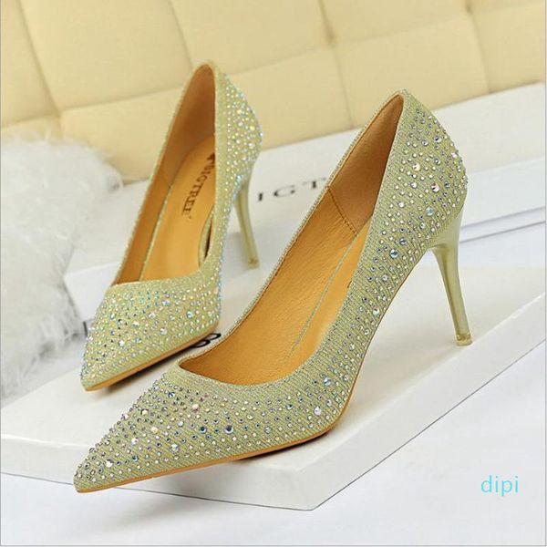 -dress shoes 2021 spring/autumn women pumps high thin heel pointed toe crystal bridal wedding champagne ladies, Black
-dress shoes 2021 spring/autumn women pumps high thin heel pointed toe crystal bridal wedding champagne ladies, Black