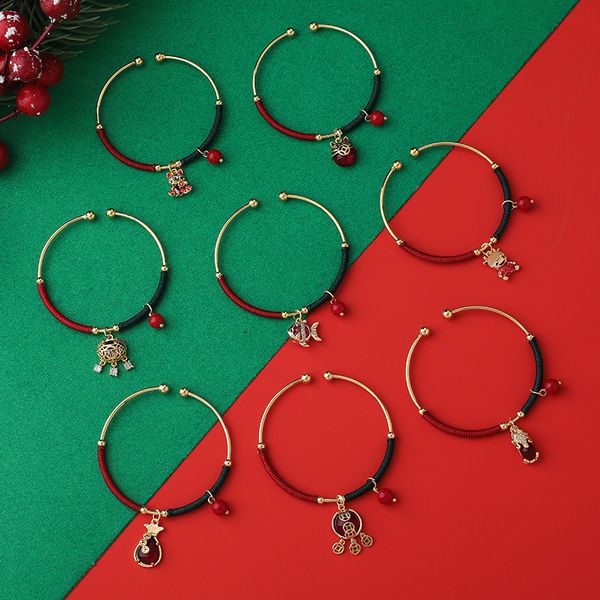 bracelet red rope in the year of ox women's simple design cute little fish gourd mouth, Golden;silver
bracelet red rope in the year of ox women's simple design cute little fish gourd mouth, Golden;silver