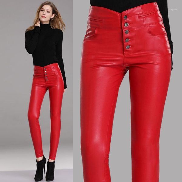 women's pants & capris winter fall korean ladies woman red high waisted pu leather skinny pencil , autumn women fleece button 3xl trous, Black;white
women's pants & capris winter fall korean ladies woman red high waisted pu leather skinny pencil , autumn women fleece button 3xl trous, Black;white
