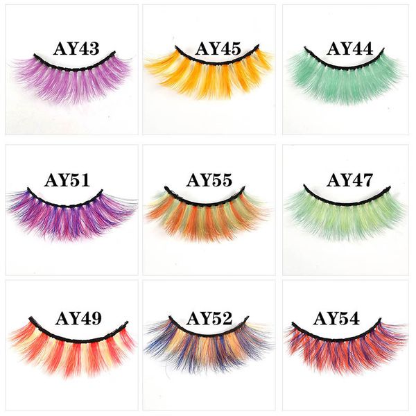 3d false colored eyelashes natural faux mink fluffy style eye lash extension makeup cosplay colorful eyelash dhl j073
3d false colored eyelashes natural faux mink fluffy style eye lash extension makeup cosplay colorful eyelash dhl j073