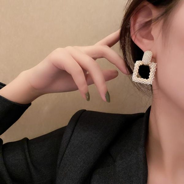 stud summer style personality creative square pendant earrings luxury fashion casual dance party for women, Golden;silver
stud summer style personality creative square pendant earrings luxury fashion casual dance party for women, Golden;silver
