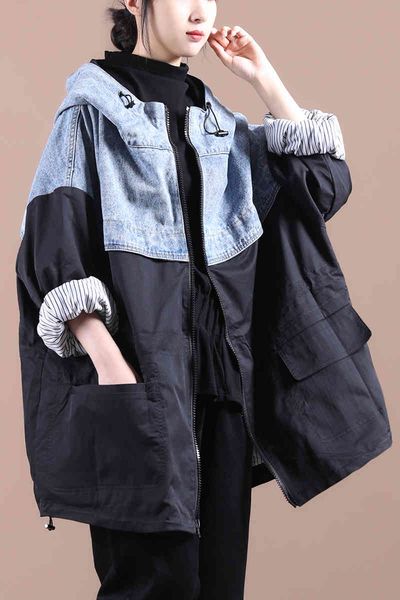 women's trench coats autumn and female korean-style outer garment big seam jeans written hoodie quality trench loose k4ts, Tan;black
women's trench coats autumn and female korean-style outer garment big seam jeans written hoodie quality trench loose k4ts, Tan;black