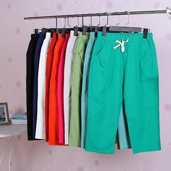 cotton linen pants for women trousers loose casual solid color harem plus size capri women's summer & capris, Black;white
cotton linen pants for women trousers loose casual solid color harem plus size capri women's summer & capris, Black;white