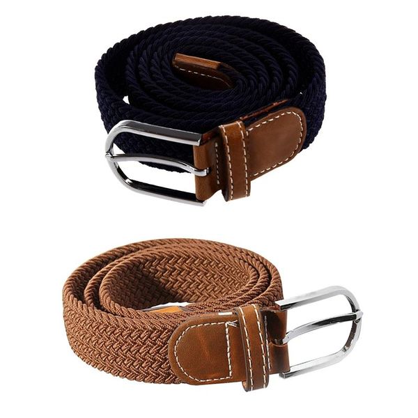 belts 2x men women stretch braided elastic leather buckle belt waistband brown & dark blue, Black;brown
belts 2x men women stretch braided elastic leather buckle belt waistband brown & dark blue, Black;brown