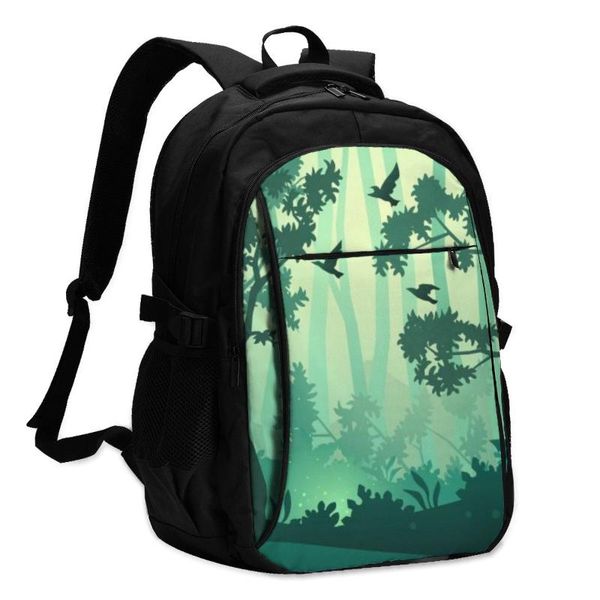 backpack bags school for boy girl teenagergreen forest trees bushes and thickets silhouettes usb charge computer lapback pack
backpack bags school for boy girl teenagergreen forest trees bushes and thickets silhouettes usb charge computer lapback pack
