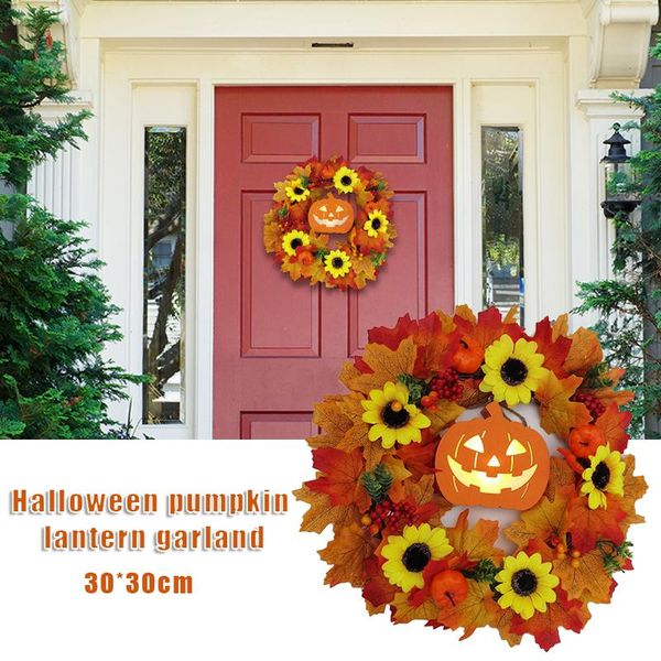 decorative flowers & wreaths 30cm artificial fall door wearth flower halloween glowing pumpkins light garland hanging ornament for home part
decorative flowers & wreaths 30cm artificial fall door wearth flower halloween glowing pumpkins light garland hanging ornament for home part