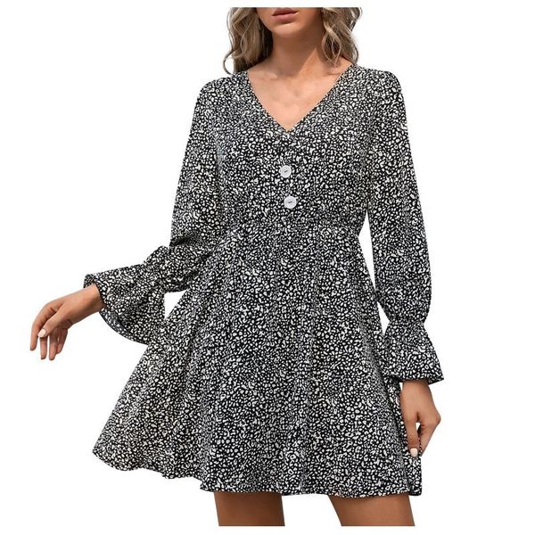 casual dresses women chiffon dress dot print boho beach ruffles long sleeve button party mini office lady clothes vestidos, Black;gray
casual dresses women chiffon dress dot print boho beach ruffles long sleeve button party mini office lady clothes vestidos, Black;gray