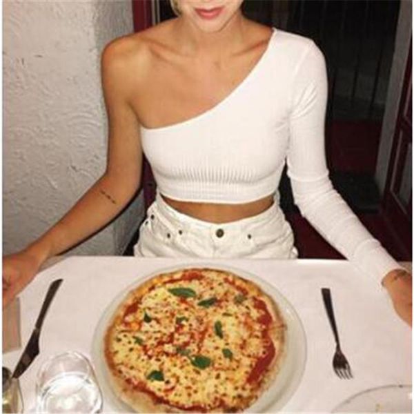 women's t-shirt off shoulder female knitted crop women white black streetwear elastic short t shirt knitting cropped
women's t-shirt off shoulder female knitted crop women white black streetwear elastic short t shirt knitting cropped