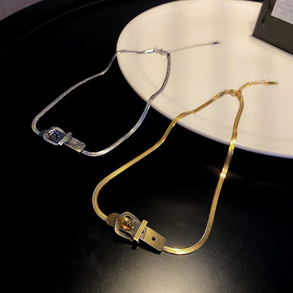 chains women pendant necklace korean fashion belt head unusual light luxury hip hop clavicle chain, Silver
chains women pendant necklace korean fashion belt head unusual light luxury hip hop clavicle chain, Silver