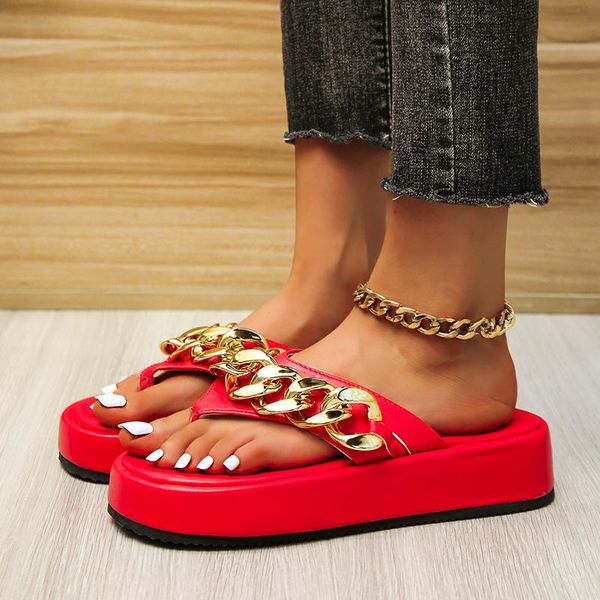slippers women flip flop summer flops platform shoes round toe slides female metal chain flip-flops zapatos mujer, Black
slippers women flip flop summer flops platform shoes round toe slides female metal chain flip-flops zapatos mujer, Black