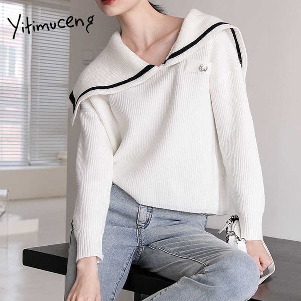 yitimuceng woman sweaters winter clothes white black pullovers batwing sleeve japanese fashion korean crew neck knit 210601
yitimuceng woman sweaters winter clothes white black pullovers batwing sleeve japanese fashion korean crew neck knit 210601