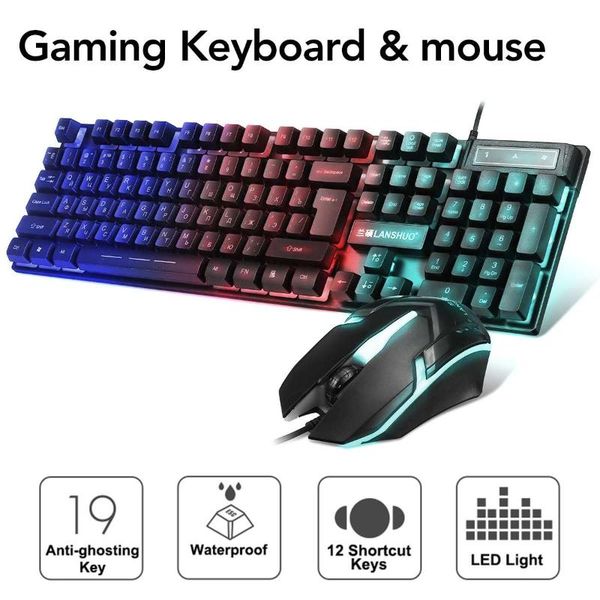 keyboard mouse combos t6 led rainbow breathing backlight pro gaming usb wired full key professional for pc
keyboard mouse combos t6 led rainbow breathing backlight pro gaming usb wired full key professional for pc