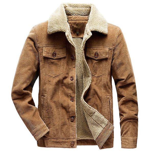 men's wool & blends corduroy jacket men fleece coat fall and winter casual vintage solid color button harajuku streetwear, Black
men's wool & blends corduroy jacket men fleece coat fall and winter casual vintage solid color button harajuku streetwear, Black