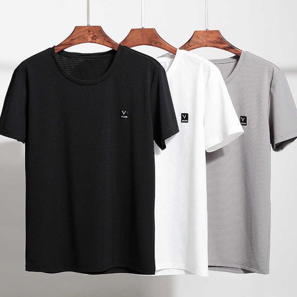 ice summer silk casual short sleeve men's round neck t-shirt thin quick drying mh air conditioner breathable casual sports half sleeve, White;black
ice summer silk casual short sleeve men's round neck t-shirt thin quick drying mh air conditioner breathable casual sports half sleeve, White;black