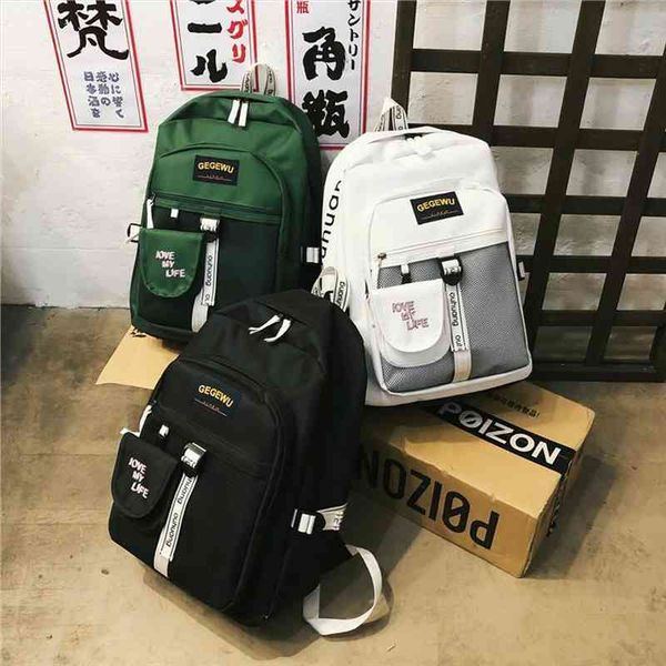 junior high school backpack girls bag boys teenage personality street large women bookbags student bagpack campus
junior high school backpack girls bag boys teenage personality street large women bookbags student bagpack campus