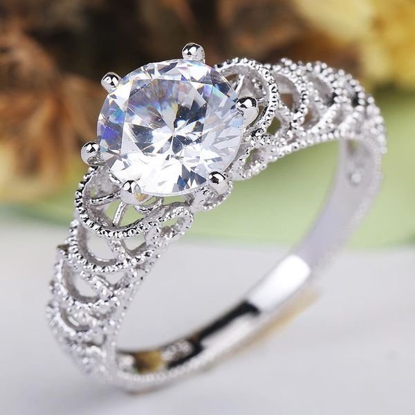 wedding rings module bridal ring with round brilliant cubic zirconia prong setting anniversary engagement for women size 6-10, Slivery;golden
wedding rings module bridal ring with round brilliant cubic zirconia prong setting anniversary engagement for women size 6-10, Slivery;golden