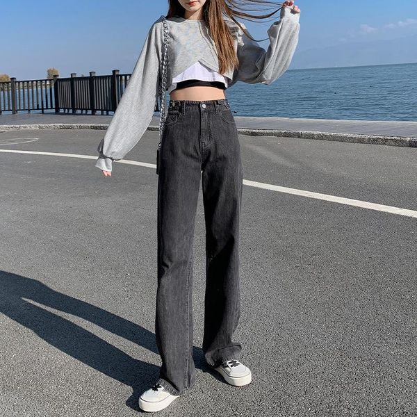 women's jeans cgc 2021 vintage high waist woman loose slim korean style denim pants female casual washed boyfriend trouser, Blue
women's jeans cgc 2021 vintage high waist woman loose slim korean style denim pants female casual washed boyfriend trouser, Blue
