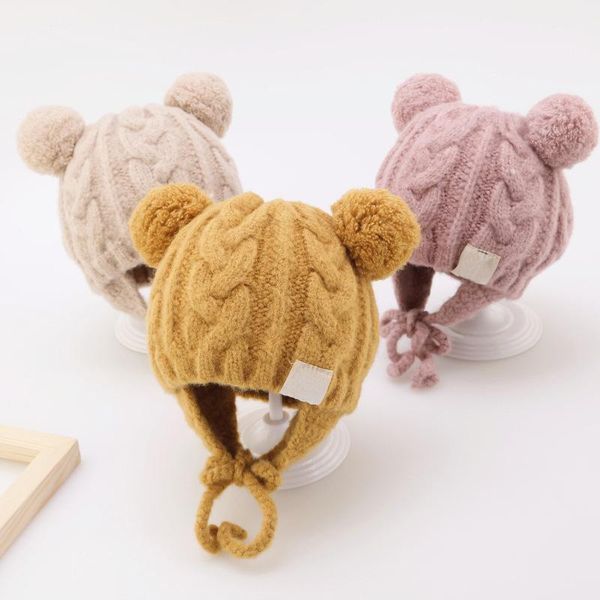 caps & hats autumn winter baby solid color knitted children gir boy hat soft warm outdoor ear protection cap infant toddler bonnet1, Yellow 
caps & hats autumn winter baby solid color knitted children gir boy hat soft warm outdoor ear protection cap infant toddler bonnet1, Yellow