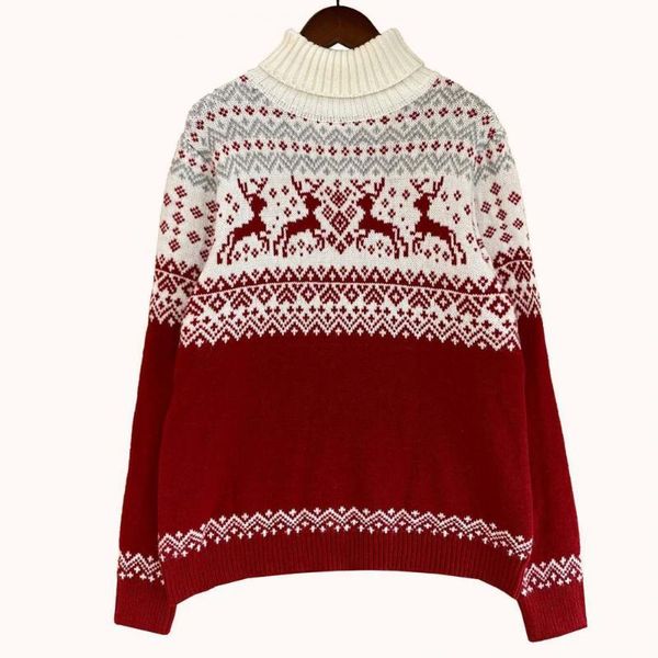 women's sweaters long sleeve knitted christmas sweater women 2021 soft fabric elk print turtleneck couple festival clothing, White;black
women's sweaters long sleeve knitted christmas sweater women 2021 soft fabric elk print turtleneck couple festival clothing, White;black