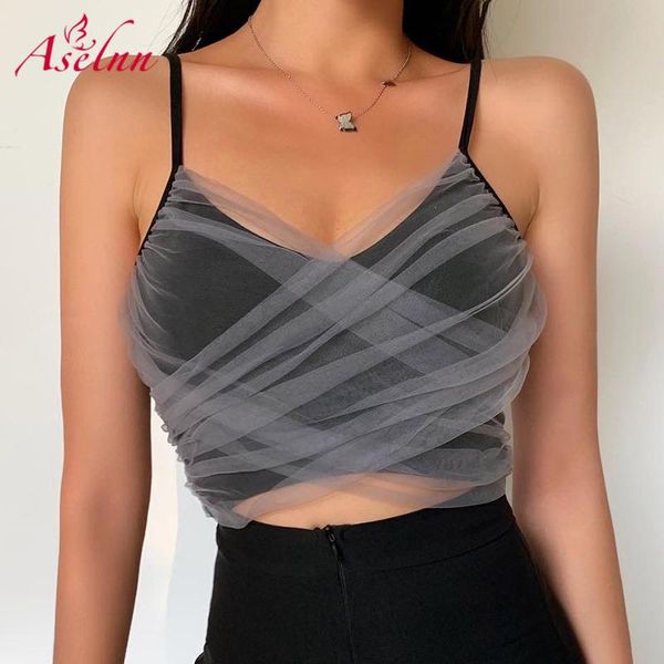women's tanks & camis aselnn elegant mesh patchwork crop women spaghetti strap v neck black short ladie 2021 summer clothe party club, White
women's tanks & camis aselnn elegant mesh patchwork crop women spaghetti strap v neck black short ladie 2021 summer clothe party club, White