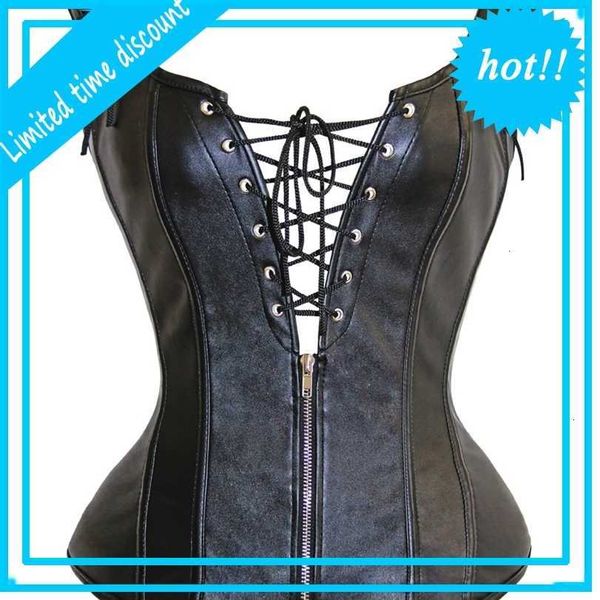 women gothic steampunk corsets and bustiers corselet leather zipper solid strappy corset for shows party club costume, Black;white
women gothic steampunk corsets and bustiers corselet leather zipper solid strappy corset for shows party club costume, Black;white