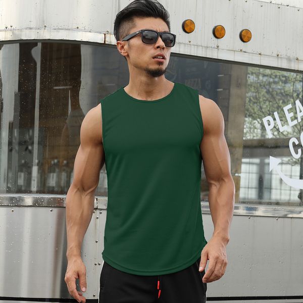 men sports running gym training fitness fast workout basketball mouwloos spier tanks vest, White;black
men sports running gym training fitness fast workout basketball mouwloos spier tanks vest, White;black