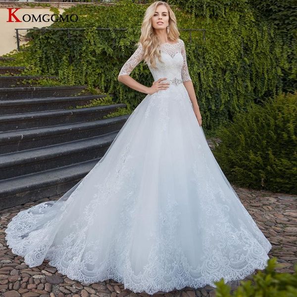 other wedding dresses 100% real custom made chapel train embroidery appliques tulle bridal ball gown luxury half sleeve square neck dress, White
other wedding dresses 100% real custom made chapel train embroidery appliques tulle bridal ball gown luxury half sleeve square neck dress, White
