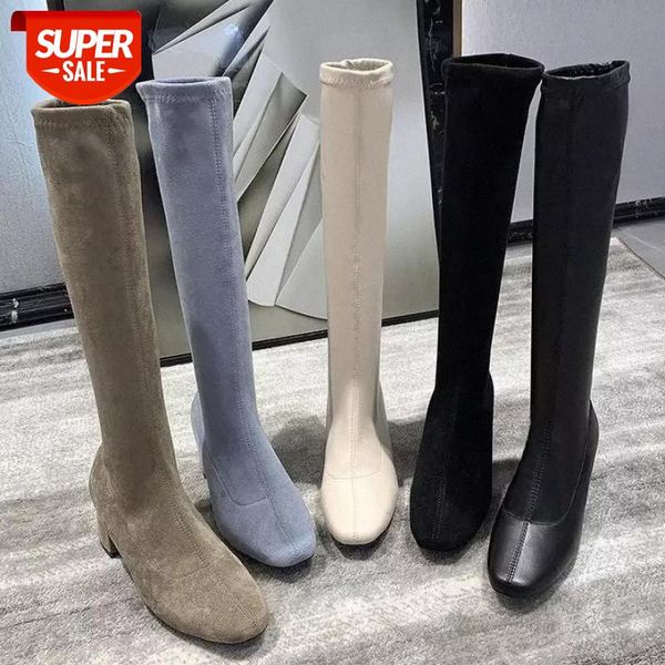 2020 stretch women's boots fashion knee high boots suede high heels autumn winter woman shoes black square toe #n76b
2020 stretch women's boots fashion knee high boots suede high heels autumn winter woman shoes black square toe #n76b