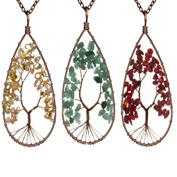 pendant necklaces tree of life necklace natural stone quartz for women men waterdrop shaped chakra reiki healing fashion jewelry, Silver
pendant necklaces tree of life necklace natural stone quartz for women men waterdrop shaped chakra reiki healing fashion jewelry, Silver