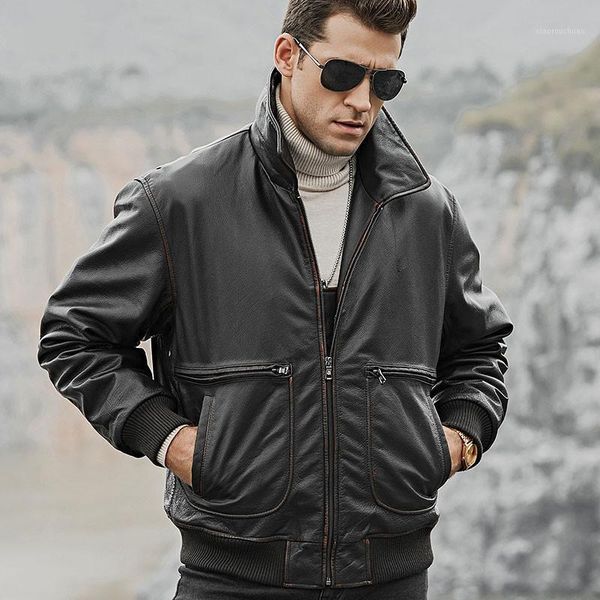 men's leather & faux 2021 genuine jacket men cow vintage autumn winter jackets for mens clothing casaco 179 yy768, Black
men's leather & faux 2021 genuine jacket men cow vintage autumn winter jackets for mens clothing casaco 179 yy768, Black