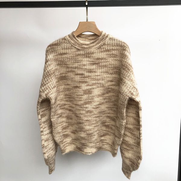 2021 women autumn and winter new retro round neck lantern sleeve loose wild wool blend sweater g3le, White;black
2021 women autumn and winter new retro round neck lantern sleeve loose wild wool blend sweater g3le, White;black