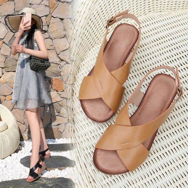 2020 cross strap leather sandals women summer beach casual shoes female buckle strap sandal high heel gladiator sandalias s5gb#, Black
2020 cross strap leather sandals women summer beach casual shoes female buckle strap sandal high heel gladiator sandalias s5gb#, Black