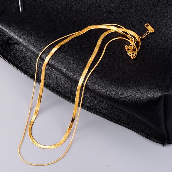 chokers stainless steel layered necklace for women gold snake chain choker jewelry gift, Golden;silver
chokers stainless steel layered necklace for women gold snake chain choker jewelry gift, Golden;silver