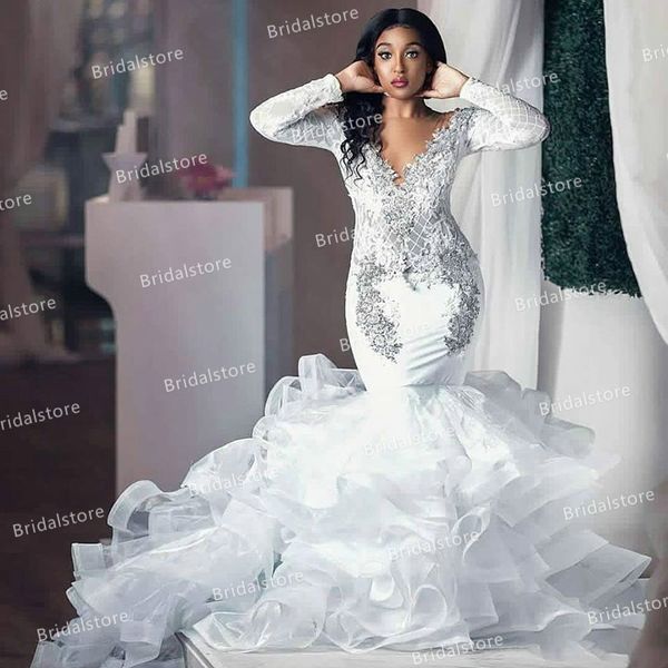 country african mermaid wedding dresses 2021 vintage crochet lace long sleeve garden bohemian wedding dress with organza ruffle bridal dress, White
country african mermaid wedding dresses 2021 vintage crochet lace long sleeve garden bohemian wedding dress with organza ruffle bridal dress, White