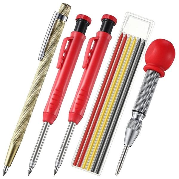 professional hand tool sets 2 pieces carpenter pencils set with 6 refills, marker marking for scriber woodworking architect
professional hand tool sets 2 pieces carpenter pencils set with 6 refills, marker marking for scriber woodworking architect