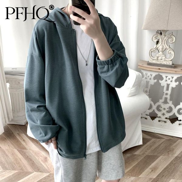 men's jackets pfhq men sunscreen clothing thin long sleeve hooded korean trend loose zipper cardigan coat 2021 21d18005, Black;brown
men's jackets pfhq men sunscreen clothing thin long sleeve hooded korean trend loose zipper cardigan coat 2021 21d18005, Black;brown