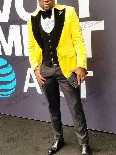 men's suits & blazers men formal wedding peaked lapel yellow jacket vest pants tailored made dress blazer groom tuxedos for mens prom s, White;black
men's suits & blazers men formal wedding peaked lapel yellow jacket vest pants tailored made dress blazer groom tuxedos for mens prom s, White;black