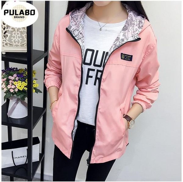 spring autumn fashion women bomber women jacket pocket zipper hooded two side wear outwear loose plus size windbreaker famale, Black;brown
spring autumn fashion women bomber women jacket pocket zipper hooded two side wear outwear loose plus size windbreaker famale, Black;brown