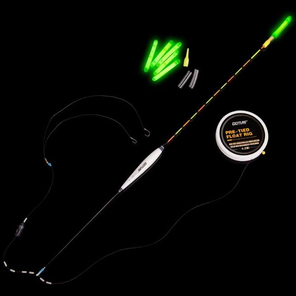 fishing accessories goture floats+pre-tied rig with main line/leader/hook+fishing light stick float for carp tackles
fishing accessories goture floats+pre-tied rig with main line/leader/hook+fishing light stick float for carp tackles