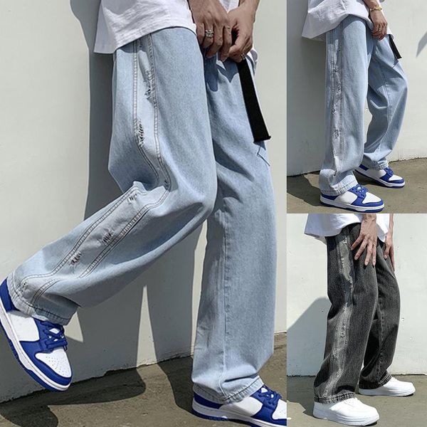 women's jeans youth streetwear wide leg pants loose harem trousers mens women trend straight pocket fashion casual y2k denim cozy, Blue
women's jeans youth streetwear wide leg pants loose harem trousers mens women trend straight pocket fashion casual y2k denim cozy, Blue