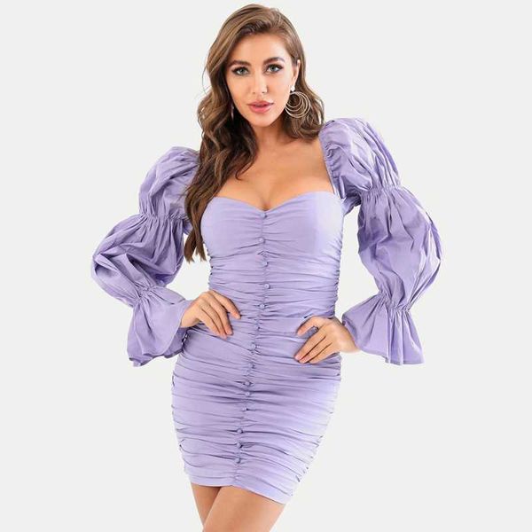 casual dresses 2021 spring women's v-neck lantern sleeve pleated single-breasted dress bodycon evening party vestidos, Black;gray
casual dresses 2021 spring women's v-neck lantern sleeve pleated single-breasted dress bodycon evening party vestidos, Black;gray