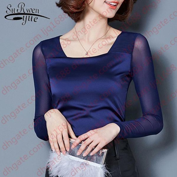 women blouses 2021 fashion blue lace blouse women shirt slim long sleeve ladies shirts plus size women's clothing blusas 584j 25, White
women blouses 2021 fashion blue lace blouse women shirt slim long sleeve ladies shirts plus size women's clothing blusas 584j 25, White