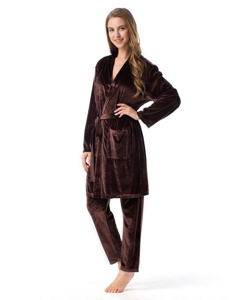 lisn 2021 men and women couples suit velvet pajamas lace v-neck two-piece gold robe home service set, Black;brown
lisn 2021 men and women couples suit velvet pajamas lace v-neck two-piece gold robe home service set, Black;brown