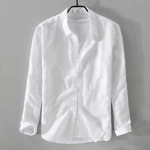 2021 new nova algodo e linho manga comprida branca camisa casual masculina marca de moda camisas masculinas wtx7, White
2021 new nova algodo e linho manga comprida branca camisa casual masculina marca de moda camisas masculinas wtx7, White